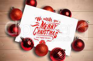 Composite image of merry christmas message