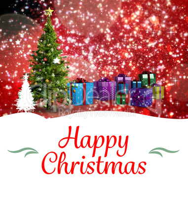 Composite image of Christmas greeting card