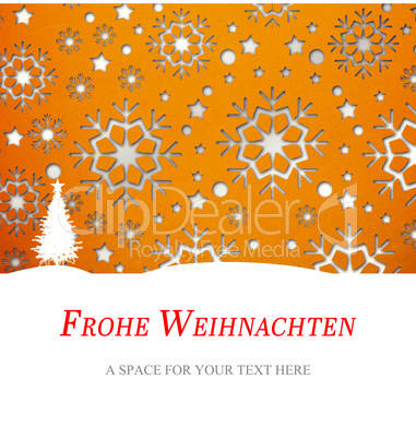 Composite image of christmas greeting in german