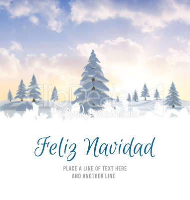 Composite image of feliz navidad