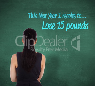 Composite image of standing businesswoman Composite image of standing businesswoman