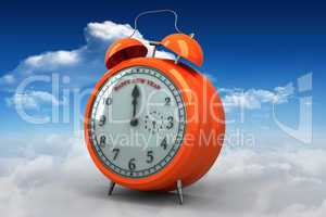 Composite image of new year alarm clock