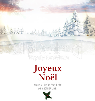 Composite image of joyeux noel