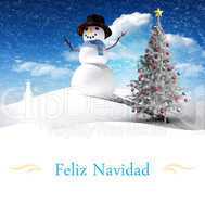 Composite image of Christmas greeting card