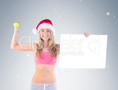 Festive fit blonde showing poster