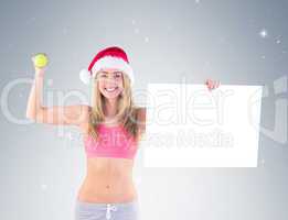 Festive fit blonde showing poster