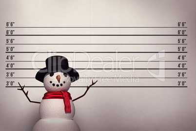 Composite image of snowman