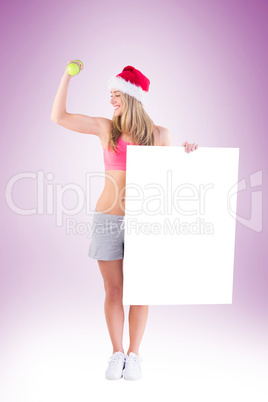 Festive fit blonde showing poster