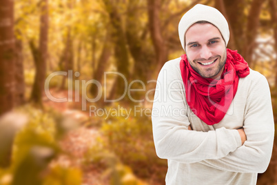 Composite image of handsome hipster