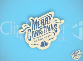 Composite image of merry christmas message with santa