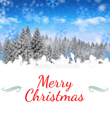 Composite image of Christmas greeting card