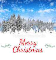 Composite image of Christmas greeting card