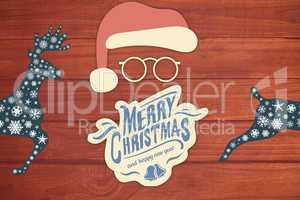 Composite image of merry christmas message with santa