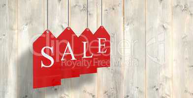 Composite image of red sale tags