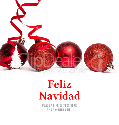 Composite image of feliz navidad