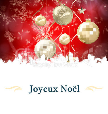 Composite image of Christmas greeting card