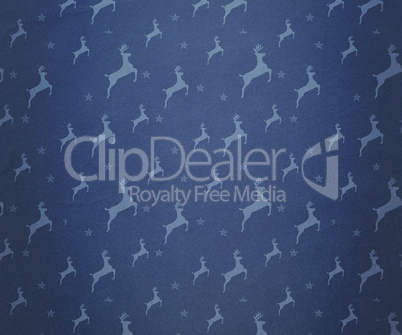 Blue reindeer pattern wallpaper