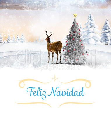 Composite image of Christmas greeting card