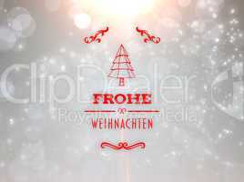 Composite image of frohe weihnachten banner