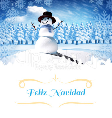 Composite image of Christmas greeting card