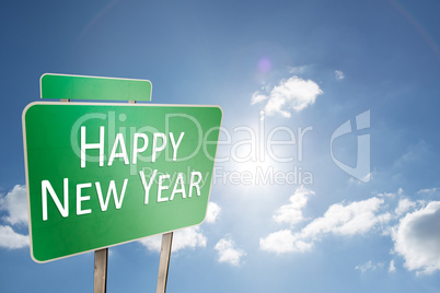 Composite image of happy new year