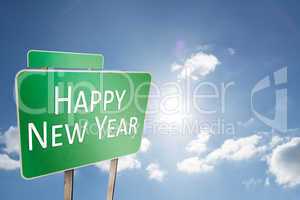 Composite image of happy new year