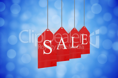 Composite image of red sale tags