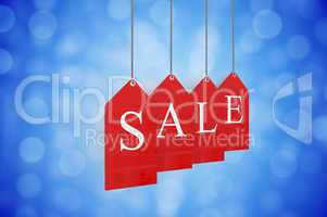 Composite image of red sale tags