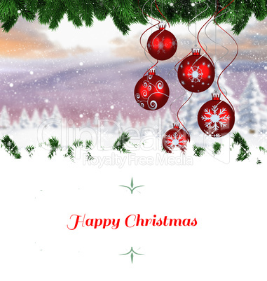 Composite image of Christmas greeting card