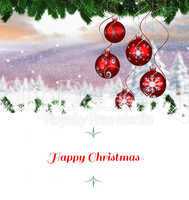 Composite image of Christmas greeting card