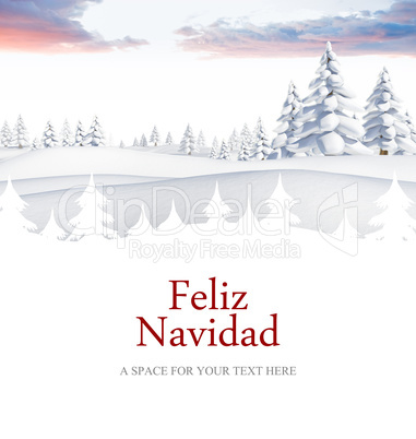 Composite image of feliz navidad