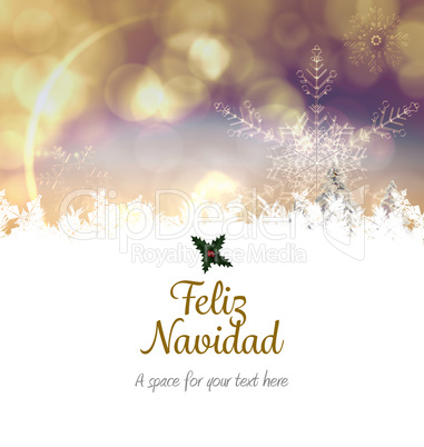 Composite image of feliz navidad