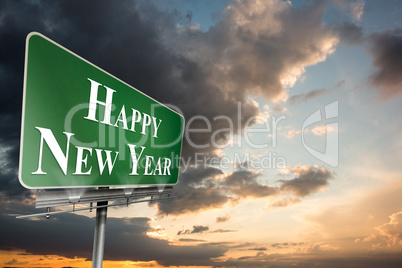 Composite image of happy new year