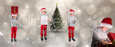 Composite image of different festive boys