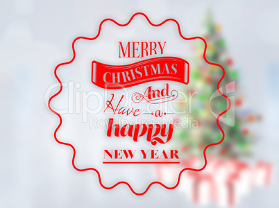 Composite image of  logo wishing a merry christmas