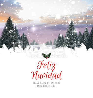 Composite image of feliz navidad