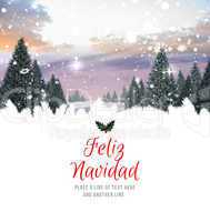 Composite image of feliz navidad