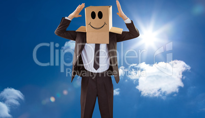 Composite image of anonymous businessman gesturing with hands Composite image of anonymous businessman gesturing with hands