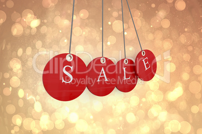 Composite image of red sale tags