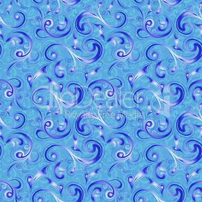 Seamless pattern with blue hues