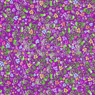 Color floral seamless pattern