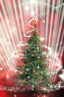 Composite image of christmas tree