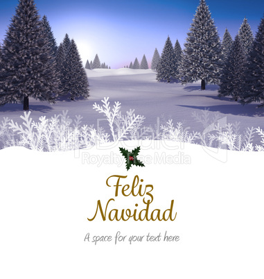 Composite image of feliz navidad