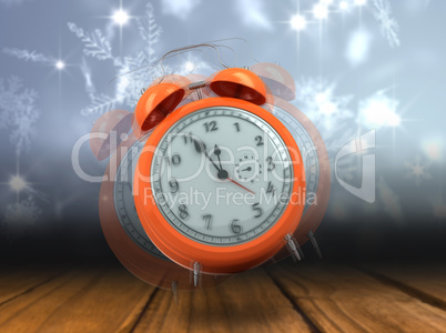 Composite image of alarm clock counting down to twelve Composite image of alarm clock counting down to twelve