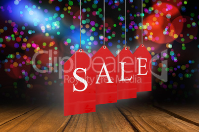 Composite image of red sale tags