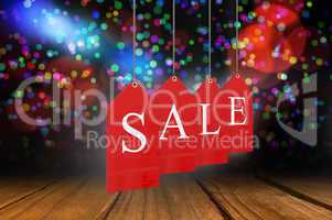 Composite image of red sale tags