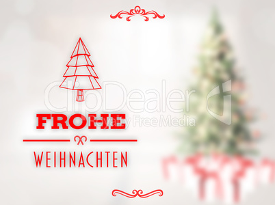 Composite image of frohe weihnachten banner