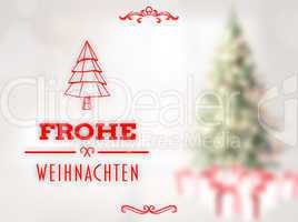 Composite image of frohe weihnachten banner