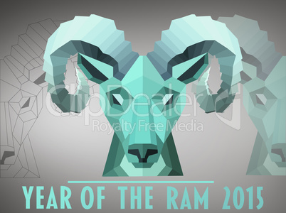 Composite image of ram head