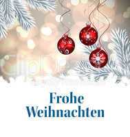 Composite image of christmas greeting in german